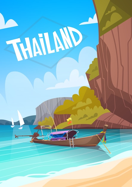 Vecteur paysage de la thaïlande