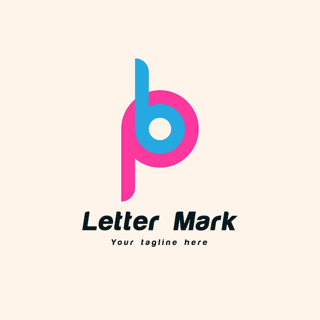 Vecteur pb creative wordmark logo vector art