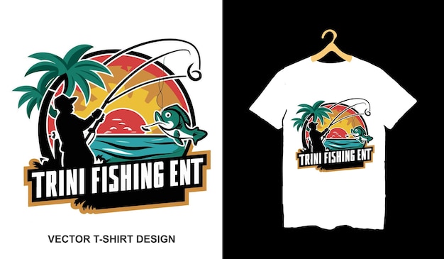La pêche vectorielle gratuite est ma thérapie dessin graphique de t-shirt de pêche