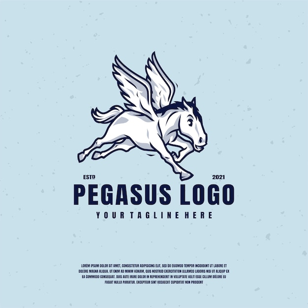 Pegasus Logo Illustration Logo Premium Vecteur