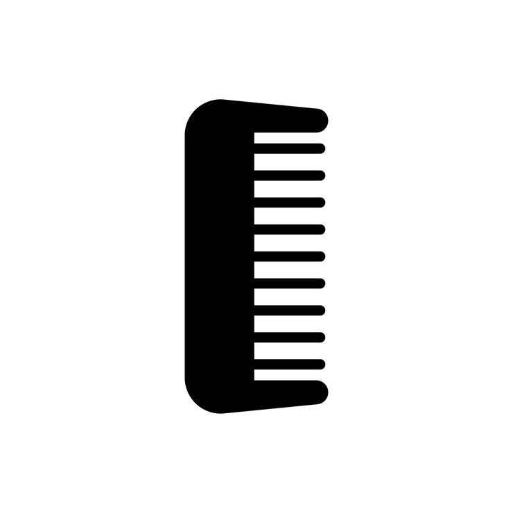 Vecteur peigne à cheveux icône modèle vectoriel logo collection tendance design plat