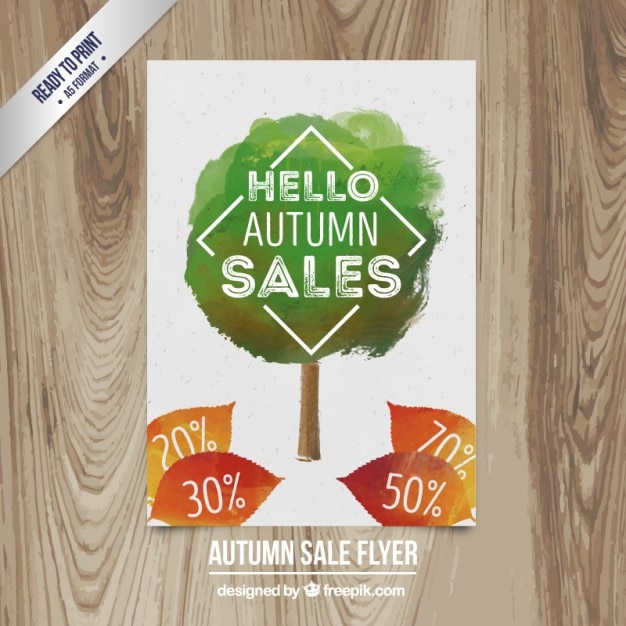 Peint à La Main Affiche Des Ventes De L'automne