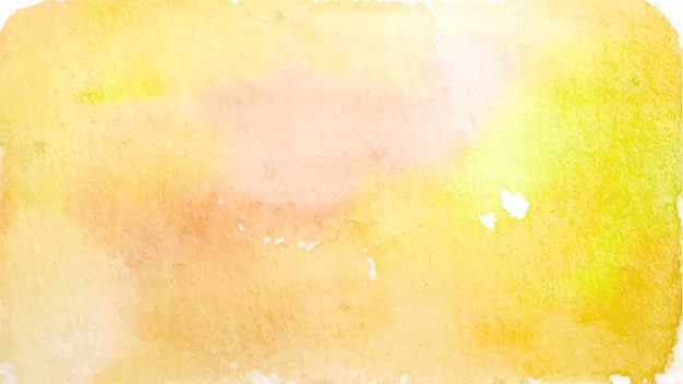 Vecteur peint à la main avec un fond aquarelle jaune