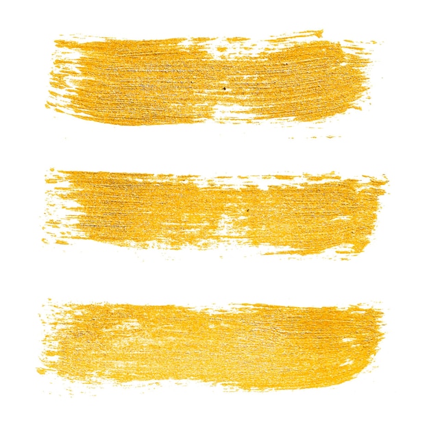 Peinture acrylique dorée. Illustration vectorielle