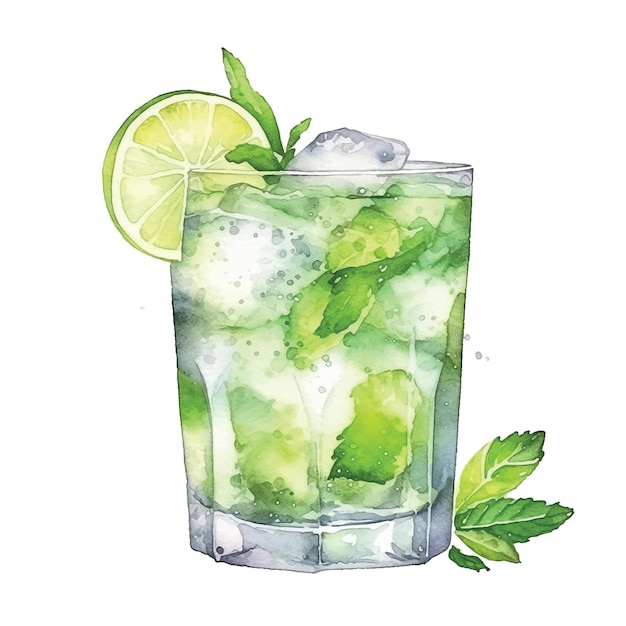 Peinture aquarelle cocktail