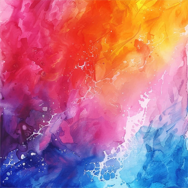 peinture d'arc-en-ciel abstraite aquarelle illustration vectorielle pour le fond