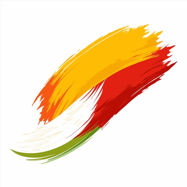 une peinture d'un drapeau rayé rouge jaune et vert