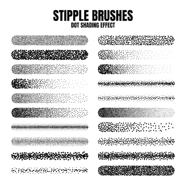 Peinture à l'encre à pinceau et texture à la dispersion à pointes gradient à pointes dessin à pointes ombrage