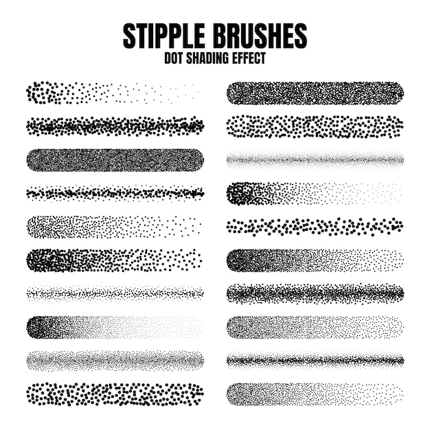 Peinture à l'encre à pinceau et texture à la dispersion à pointes gradient à pointes dessin à pointes ombrage