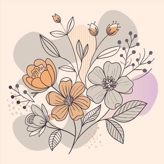 une peinture de fleurs avec le mot " fleurs " sur elle