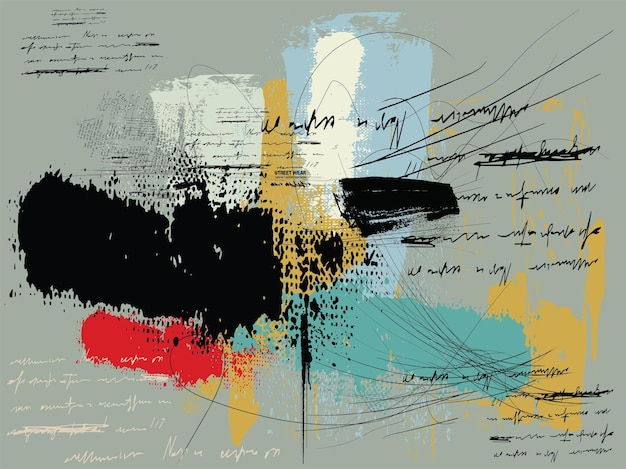 Peinture à l'huile Abstraction Composition vectorielle abstraite Peinture au pétrole vectorielle Art de fond beauti