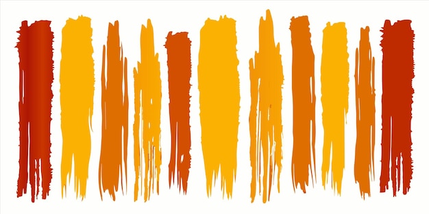 une peinture de lignes orange et jaune avec des lignes orange