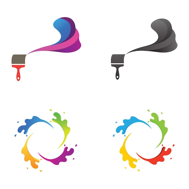 Vecteur peinture logo template vecteur icône illustration design