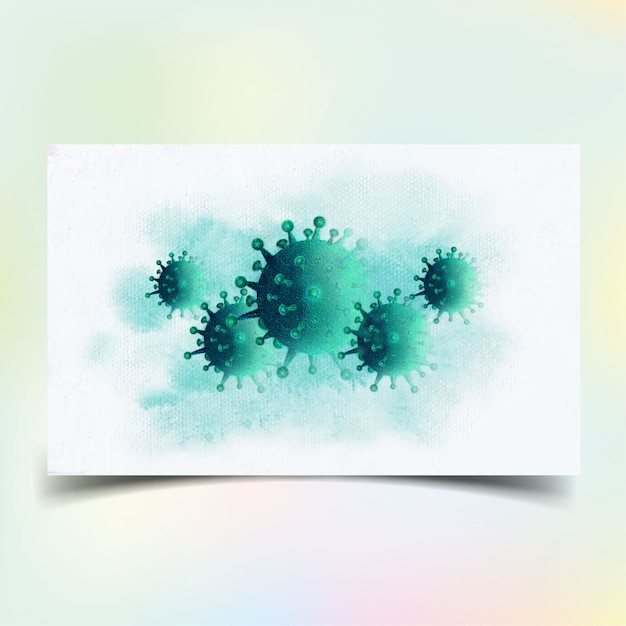 Vecteur peinture à la main virus corona