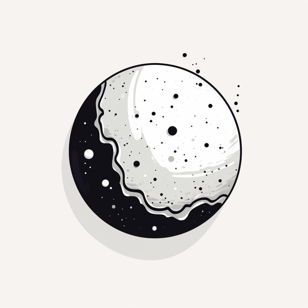 Peinture Vectorielle Libre De La Lune Isolée.