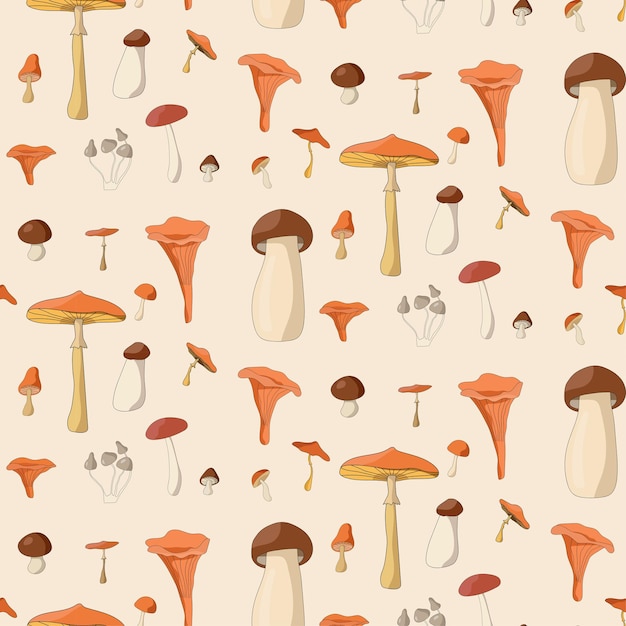 Peintures de champignons d'automne