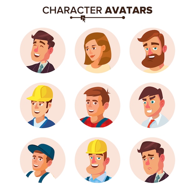 Vecteur people avatars collection.