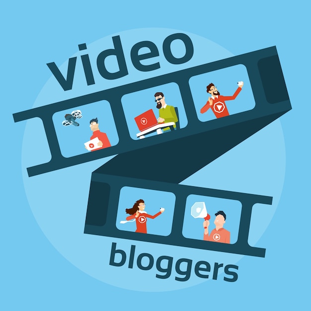 People Blogger Video Blog Concept