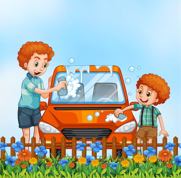 Père Et Fils, Lavage Voiture