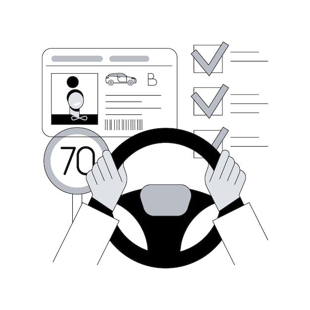 Vecteur permis de conduire illustration vectorielle de concept abstrait