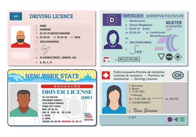 Vecteur permis de conduire