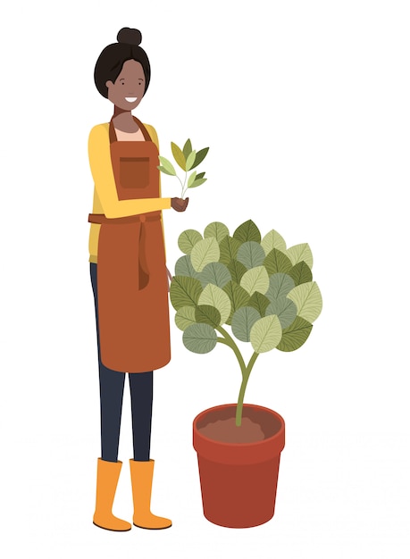 Personnage avatar jeune jardinier