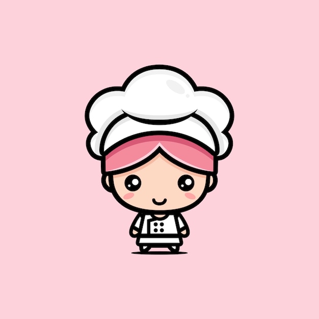 Personnage de chef mignon