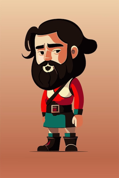 Un personnage de dessin animé avec une barbe et une robe rouge qui dit "le mot" dessus.