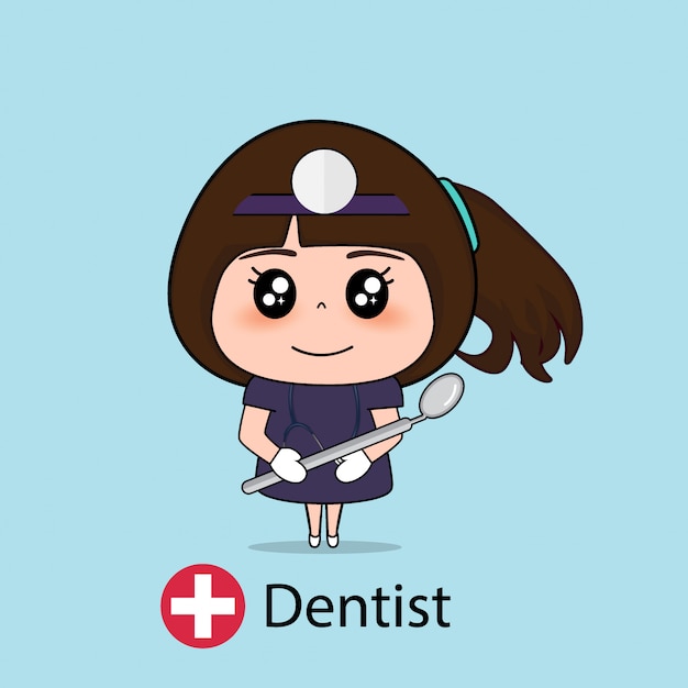 Personnage De Dessin Animé De Dentiste
