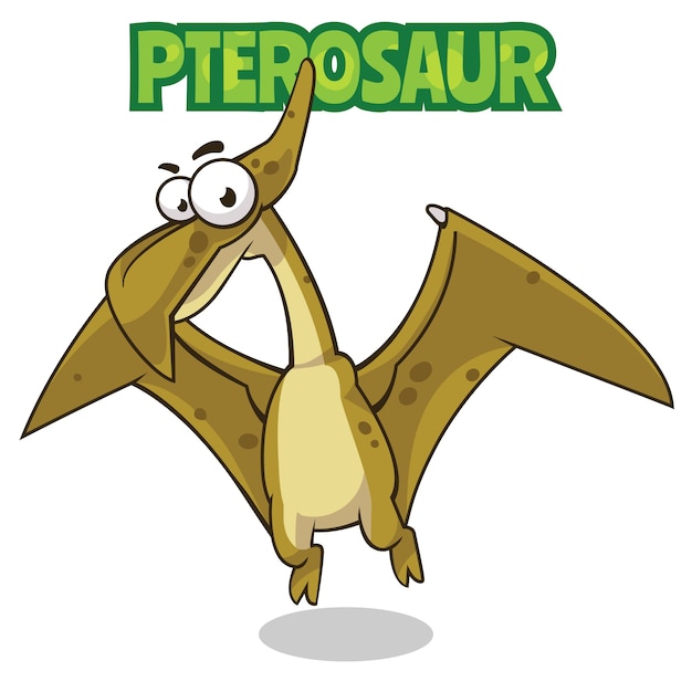 Personnage De Dessin Animé De Dinosaure Ptérosaure