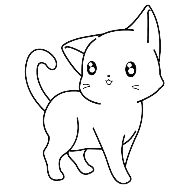 Personnage De Dessin Animé Drôle De Chat Coloriage Page 8