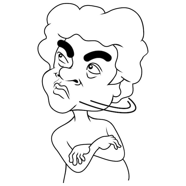 Vecteur personnage de dessin animé drôle d'homme à colorier page 6
