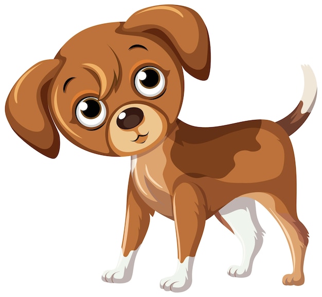 Le personnage de dessin animé du chien mignon