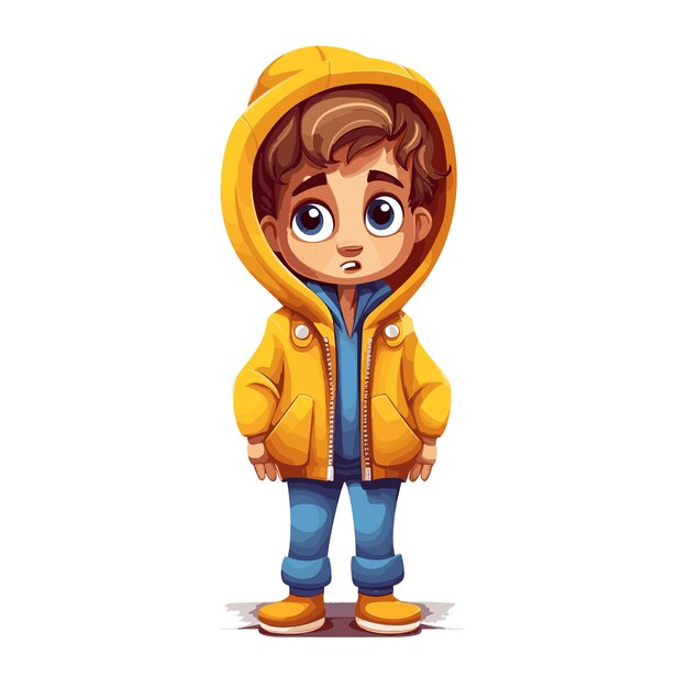 Vecteur personnage de dessin animé enfant enfant coloré sur fond