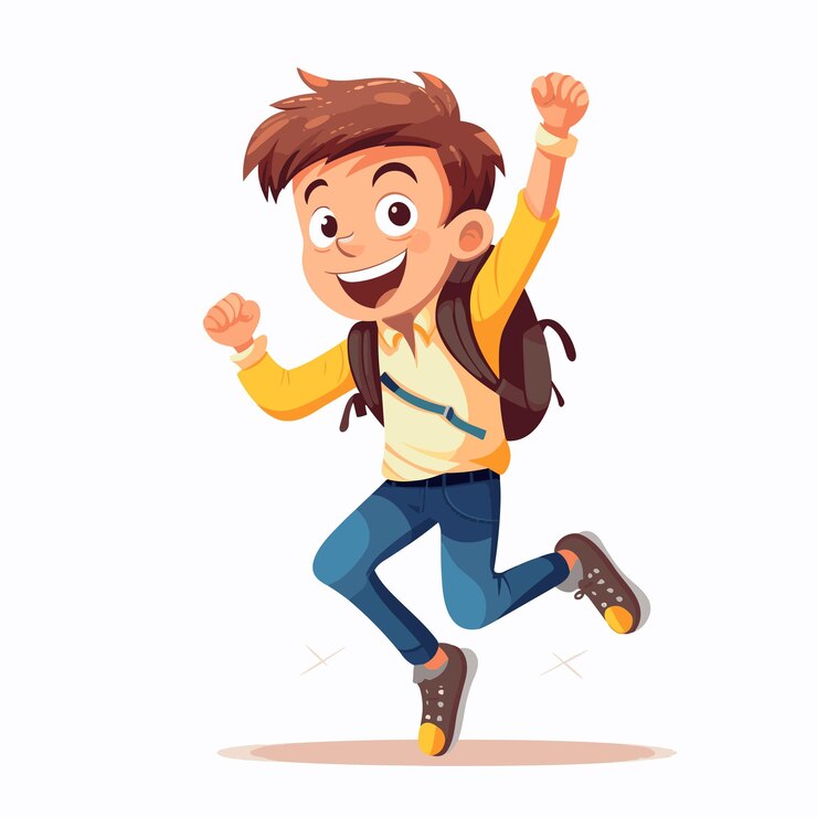 Vecteur personnage de dessin animé enfant enfant coloré sur fond