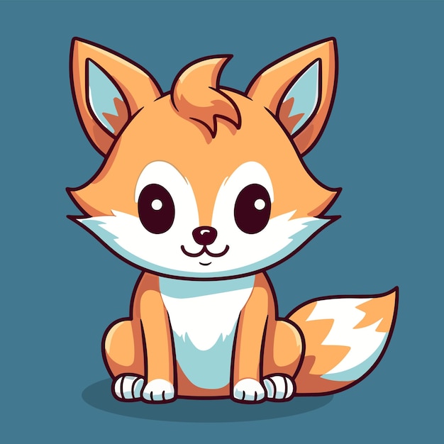 Personnage De Dessin Animé Fox Vector Mignon