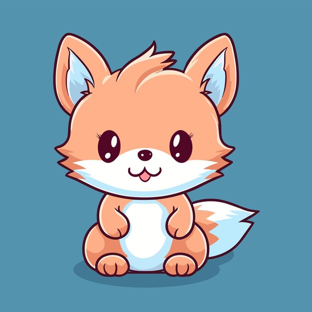 Vecteur personnage de dessin animé fox vector mignon