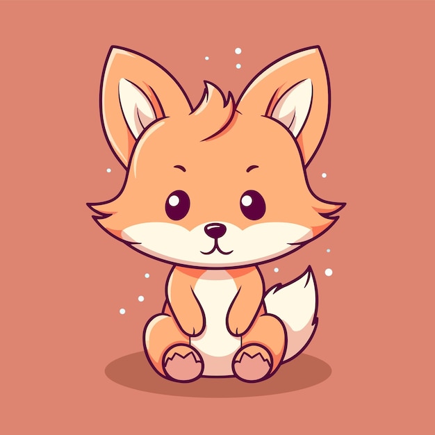 Personnage De Dessin Animé Fox Vector Mignon