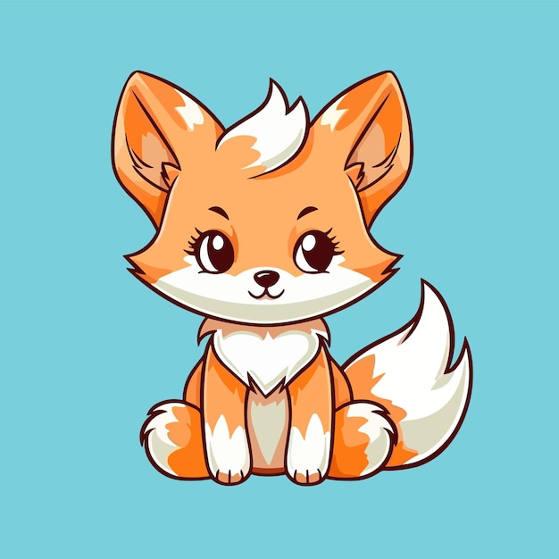 Personnage De Dessin Animé Fox Vector Mignon