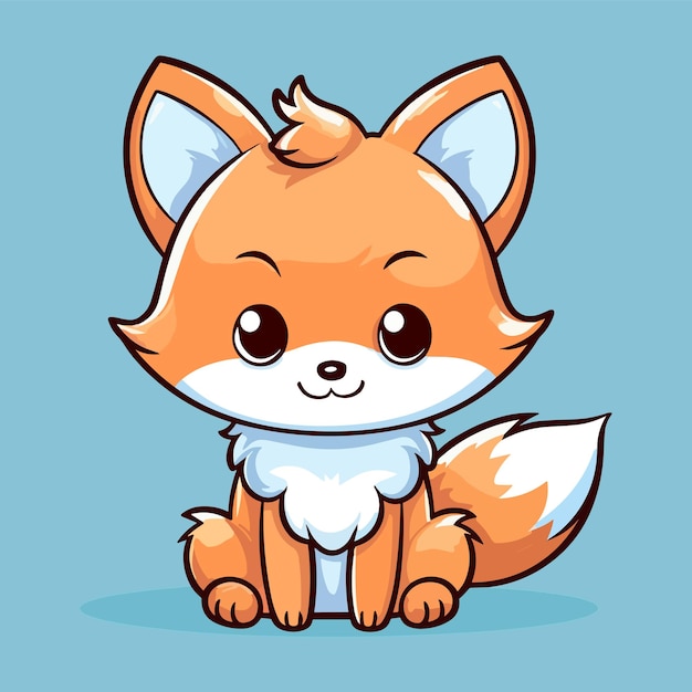 Personnage de dessin animé Fox Vector mignon