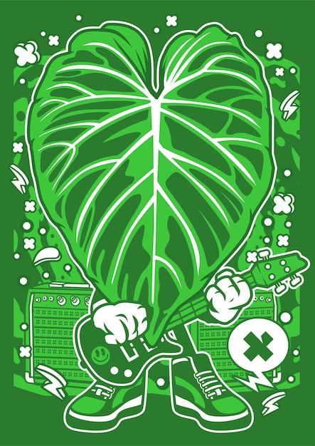 Personnage de dessin animé de plante Verucosum
