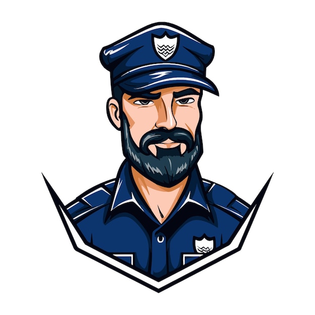 personnage de dessin animé d'un policier illustration vectorielle