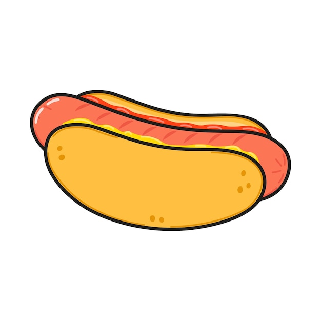 Personnage Drôle De Hot-dog Mignon