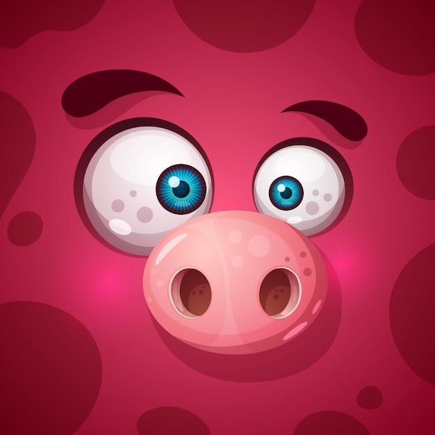 Personnage Drôle Et Mignon De Cochon Monstre