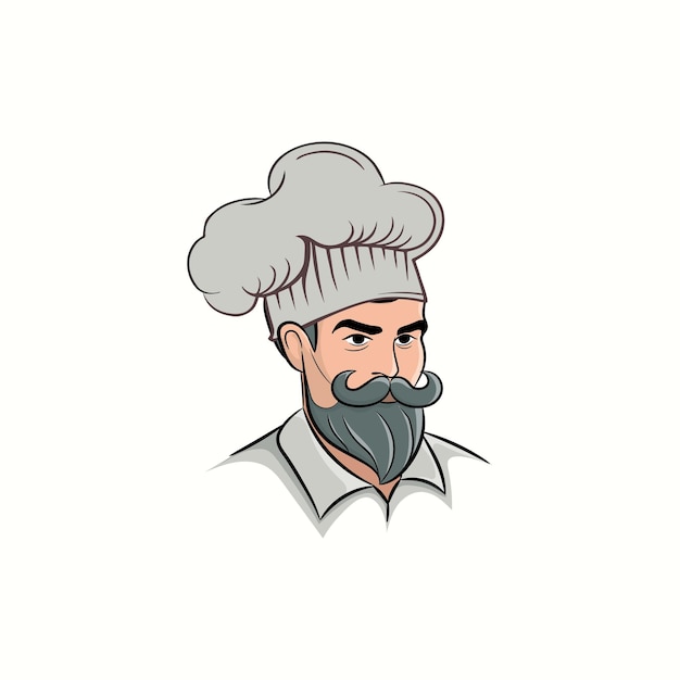 Vecteur personnage du logo du chef