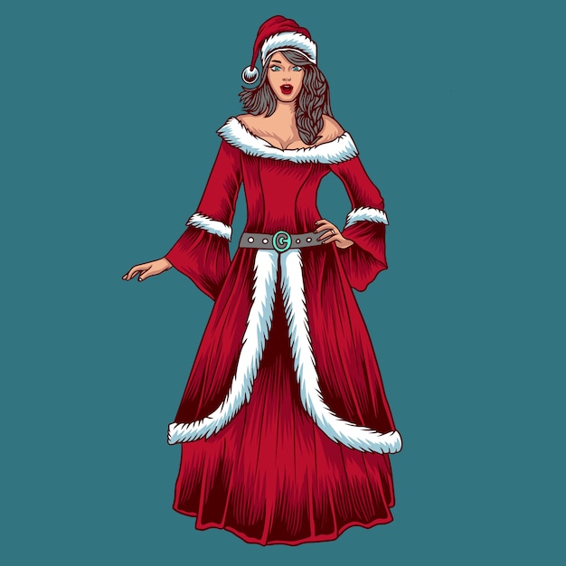 Personnage De Femme De Noël