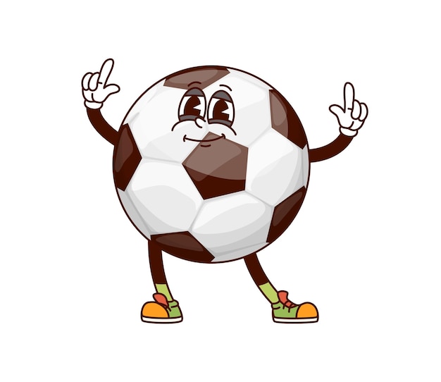 Un personnage de football avec un visage heureux.