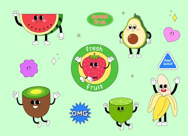 Vecteur personnage de fruit