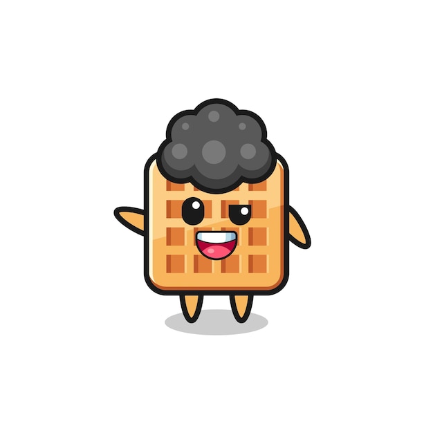 Personnage De Gaufre En Tant Que Garçon Afro