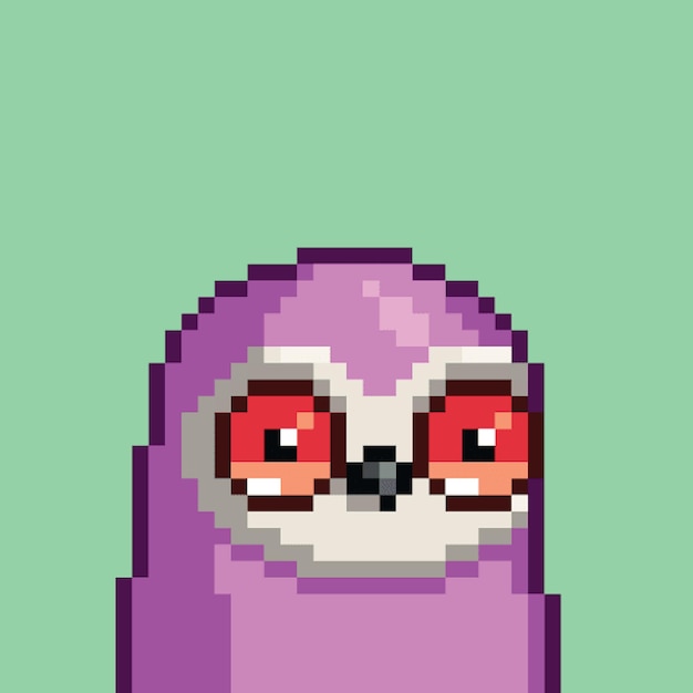 Personnage Hibou Pixel Art